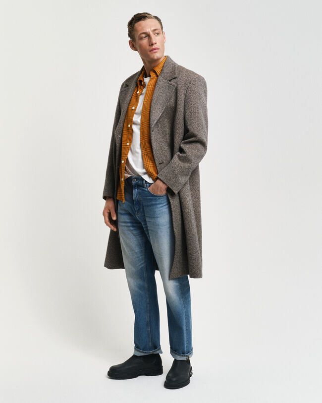 Relaxed fit houndstooth skjorte