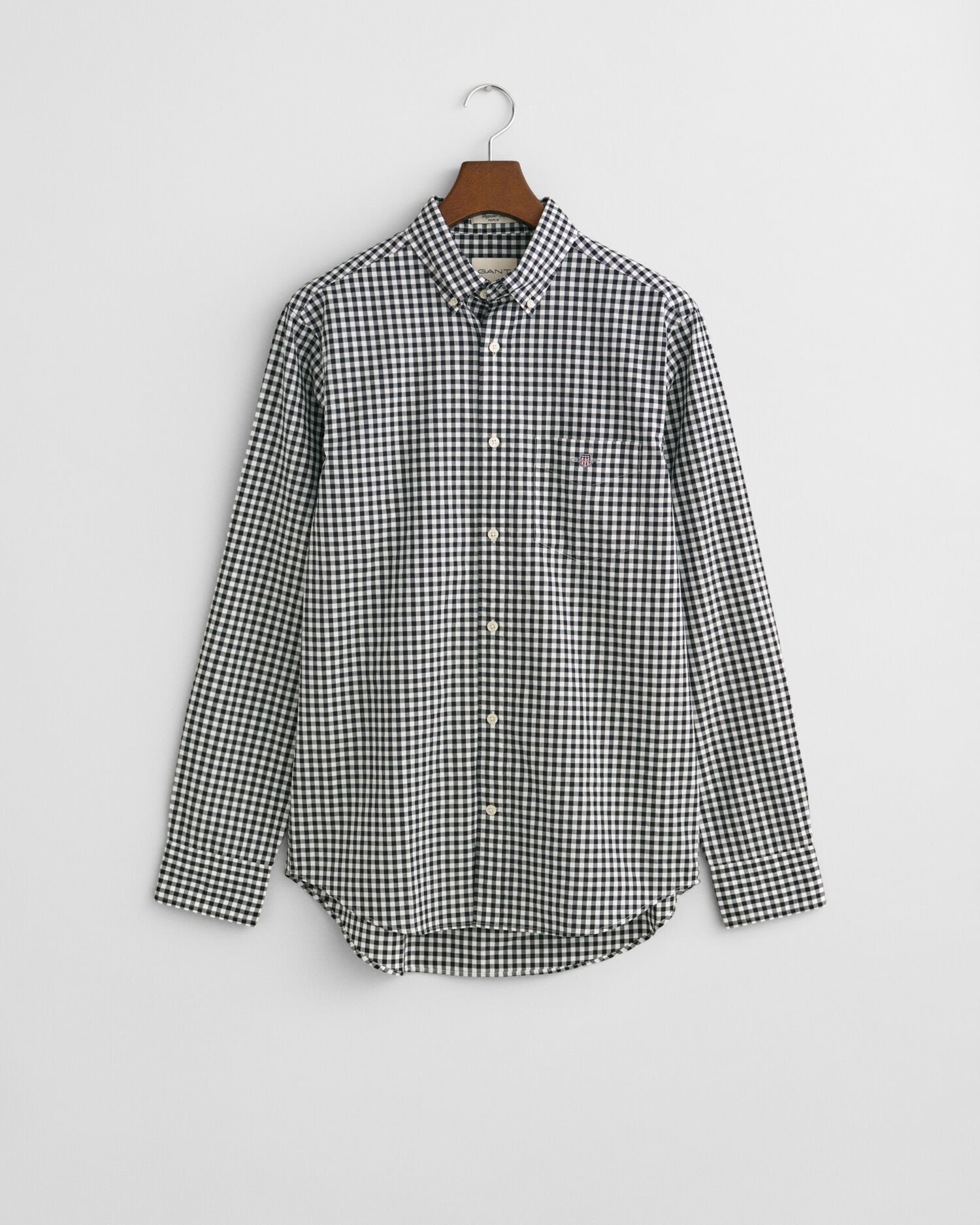 Regular fit klassisk gingham poplin-skjorte