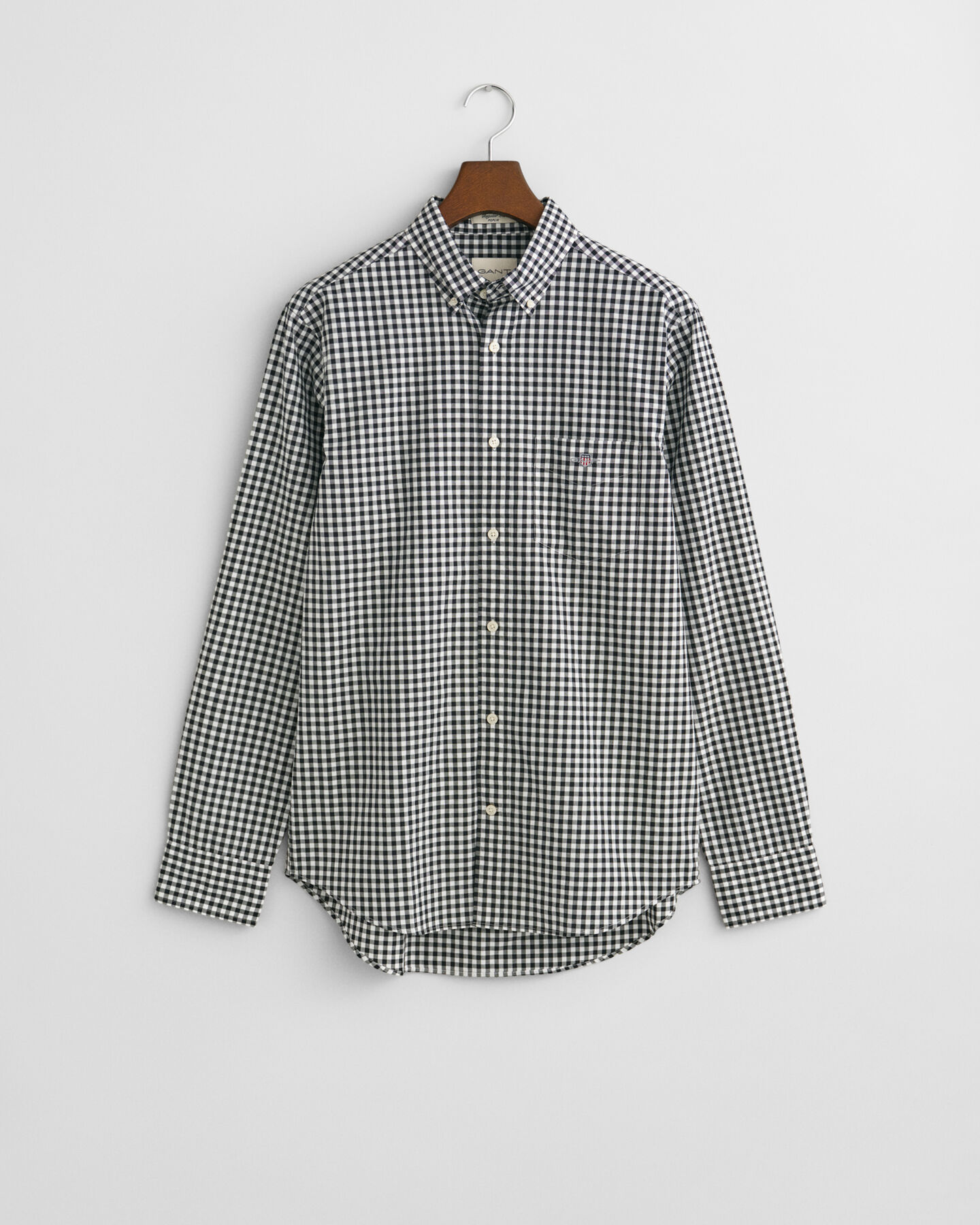 Regular fit klassisk gingham poplin-skjorte
