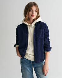 Regular fit skjorte af jernbanefløjl