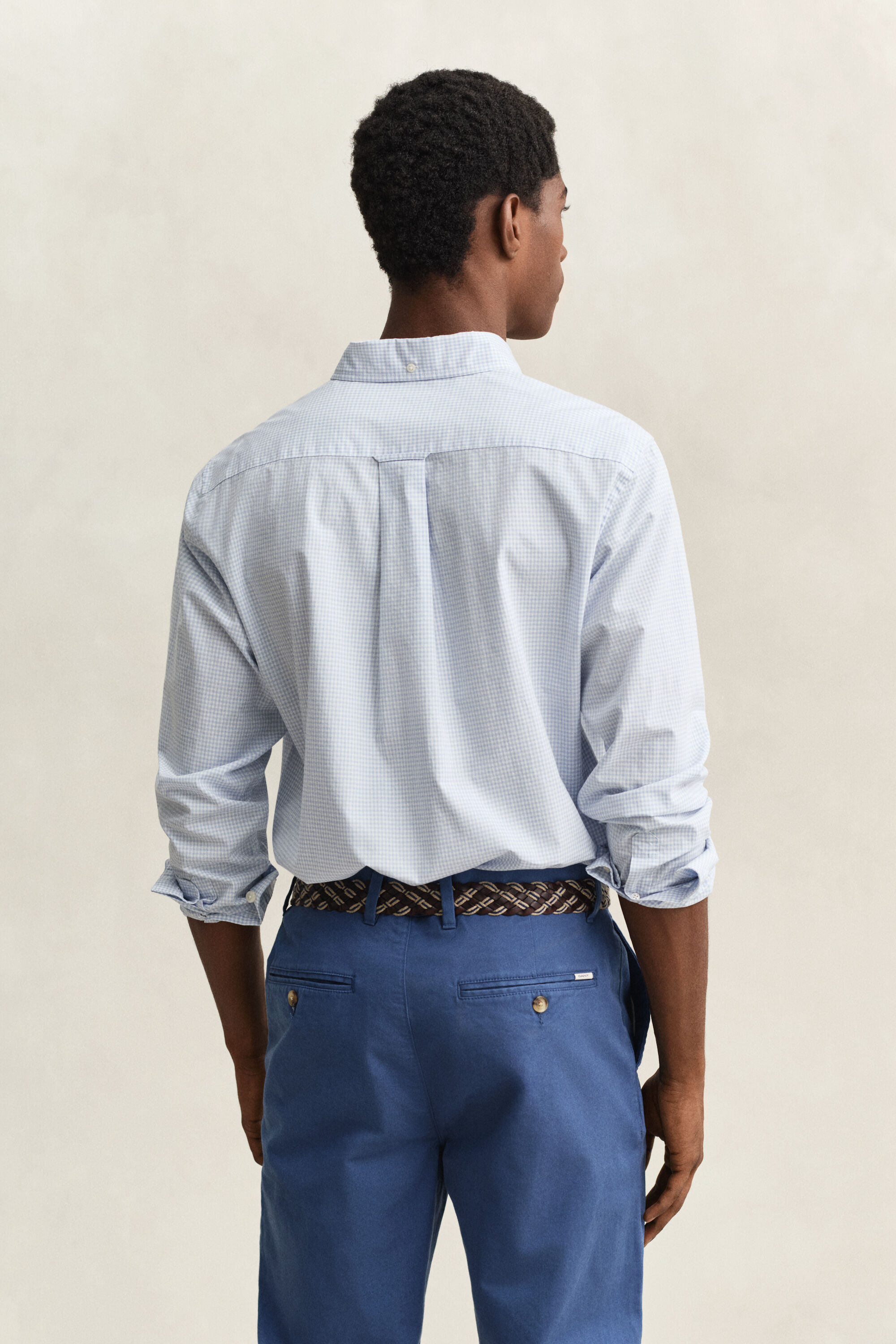 Gingham klassisk poplin-skjorte