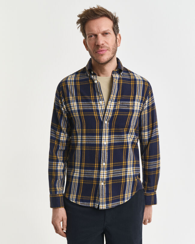 Regular fit Windblown flannelskjorte med tern