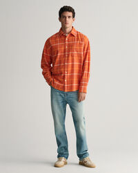 Oversized ternet skjorte med struktur