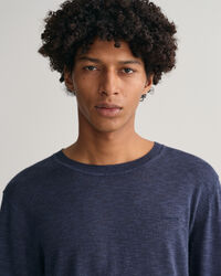 Crewneck sweater af bomuld og h&oslash;r