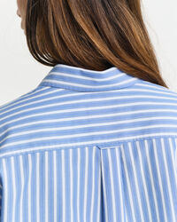 Relaxed fit klassisk stribet poplin-skjorte