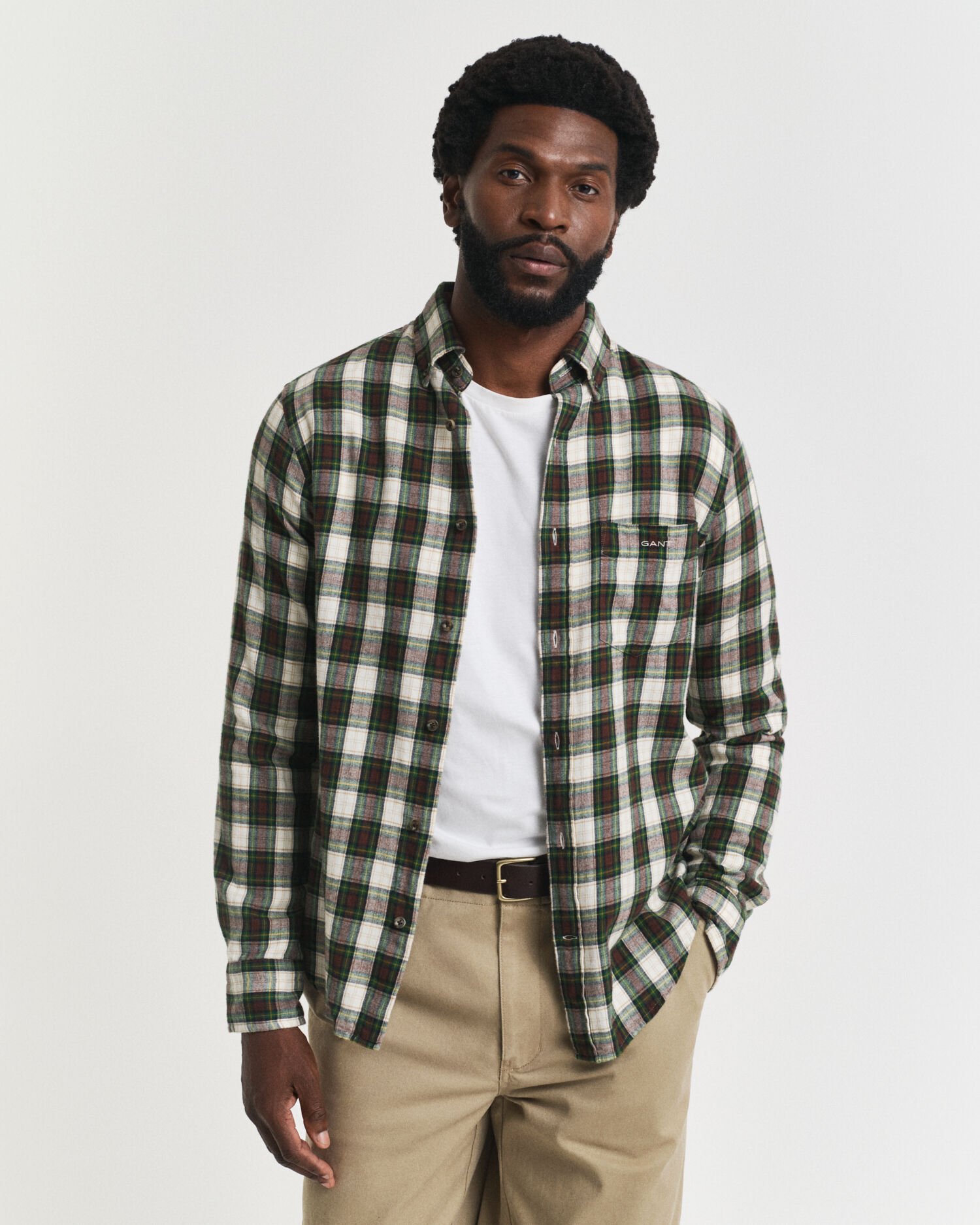 Regular fit ternet Windblown flannelskjorte