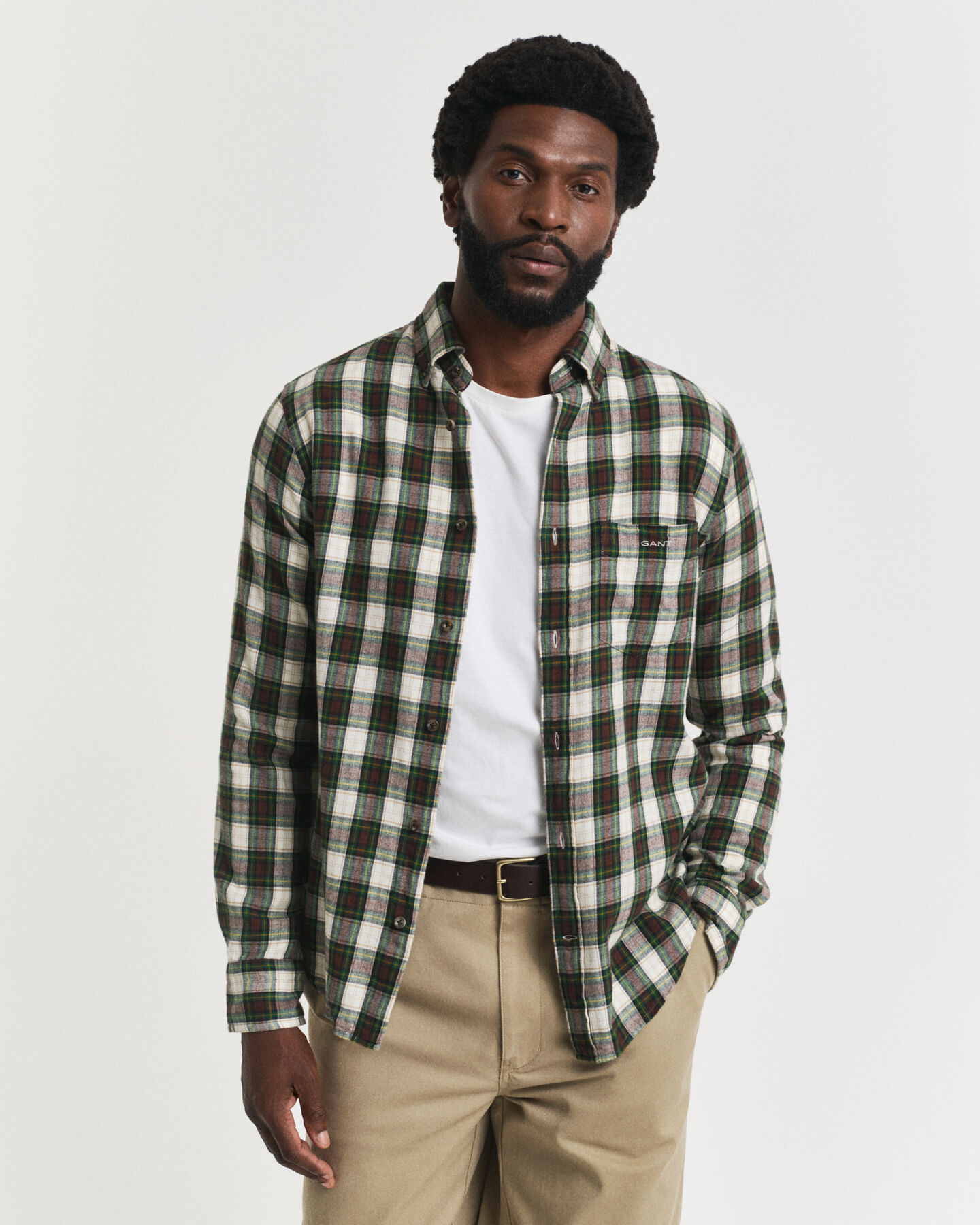 Regular fit ternet Windblown flannelskjorte