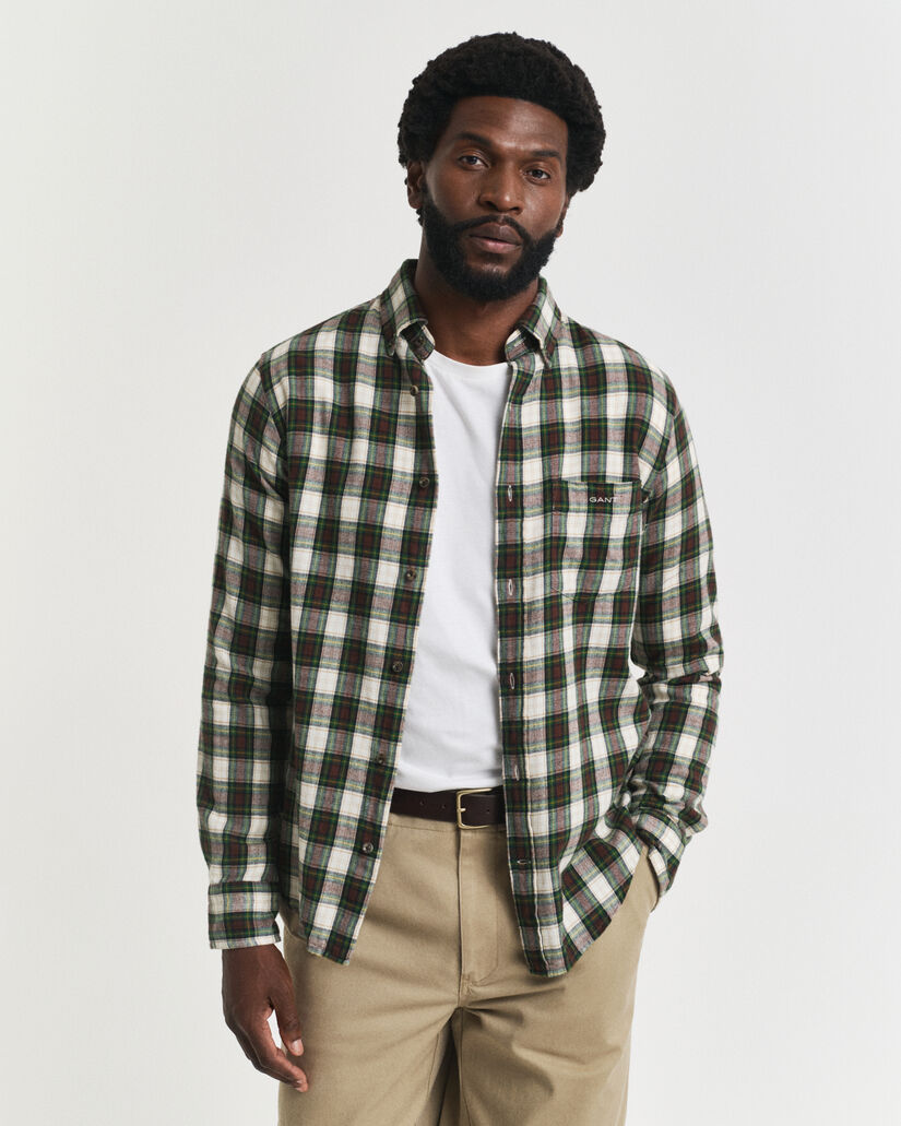 Regular fit ternet Windblown flannelskjorte