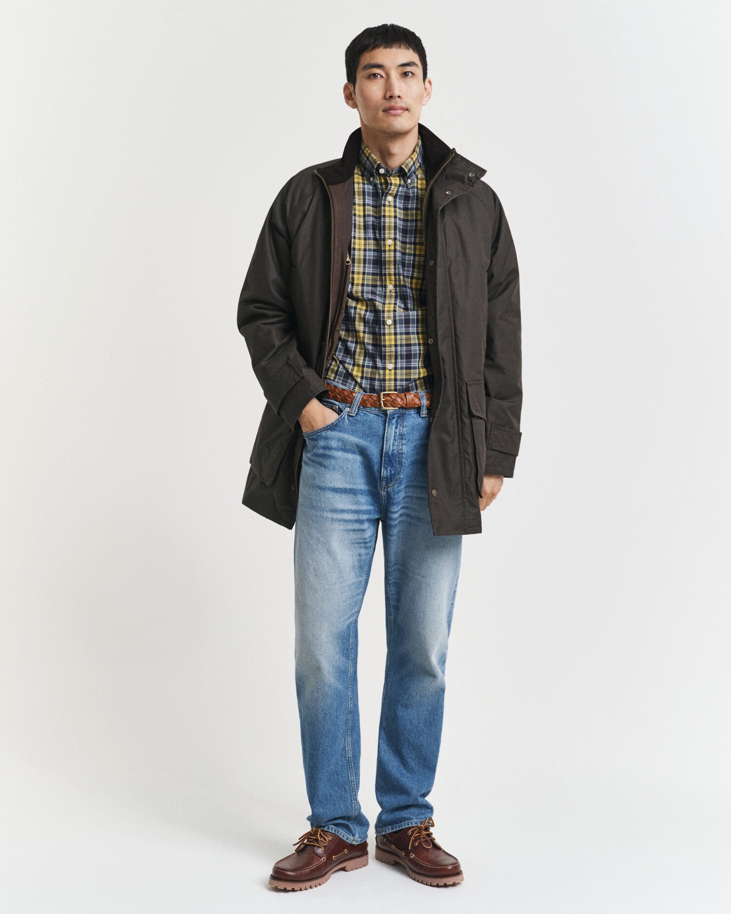 Regular fit Archive poplin skjorte med tern