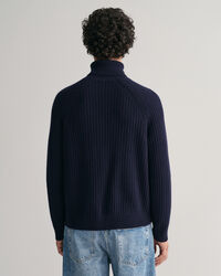 Tekstureret sweater med rullekrave