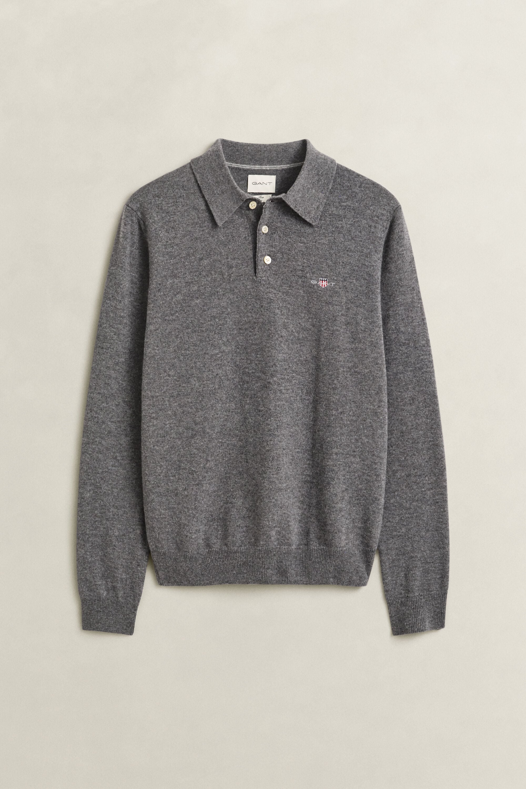 Polosweater af ekstra fin lammeuld