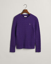 Teen Girls Shield sweater af bomuld med kabelstrik