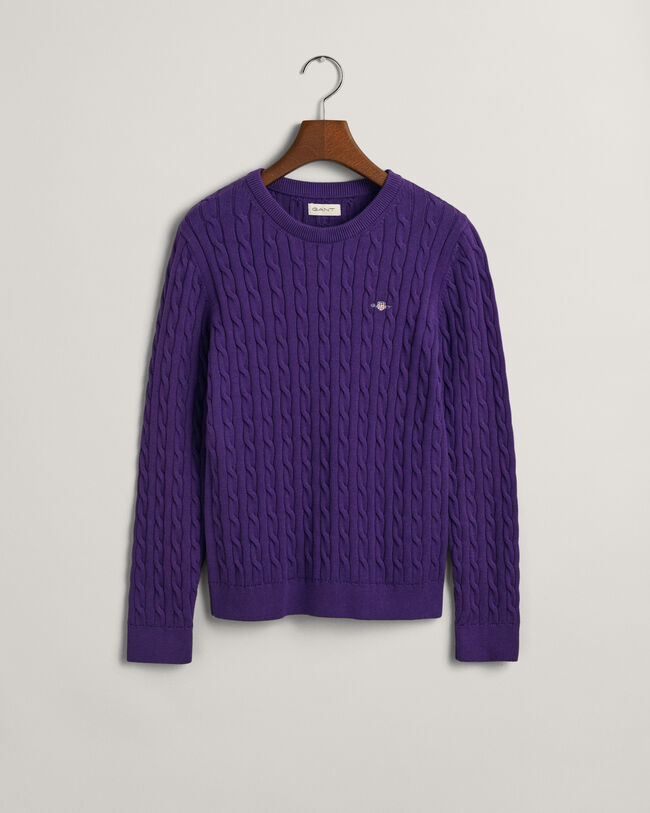 Teen Girls Shield sweater af bomuld med kabelstrik