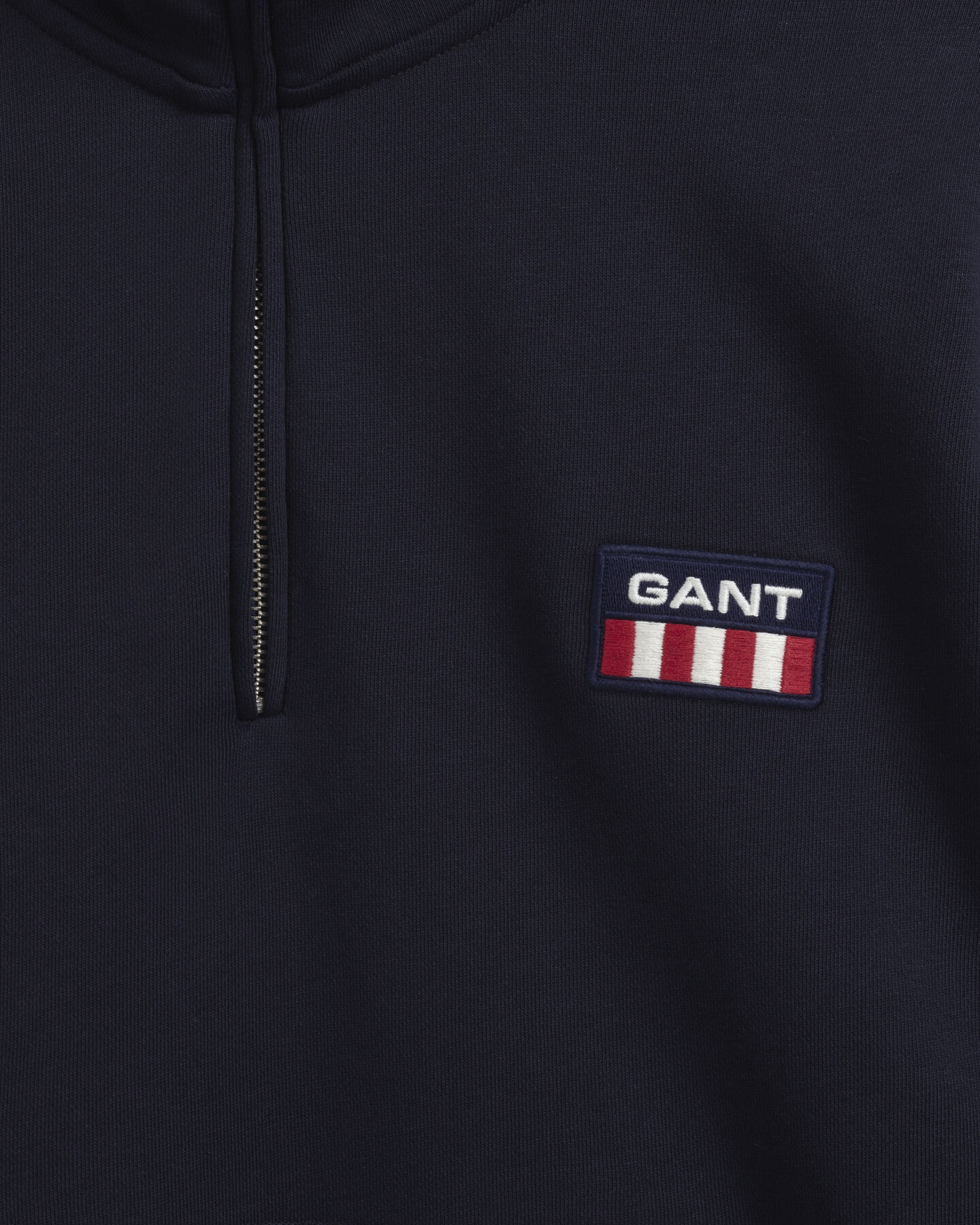 Retro Flag sweater med halv lynlås