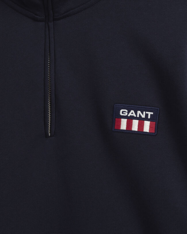 Retro Flag sweater med halv lynlås