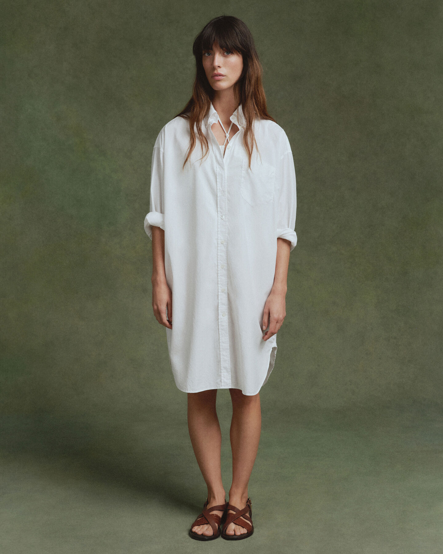 Oversized skjortekjole