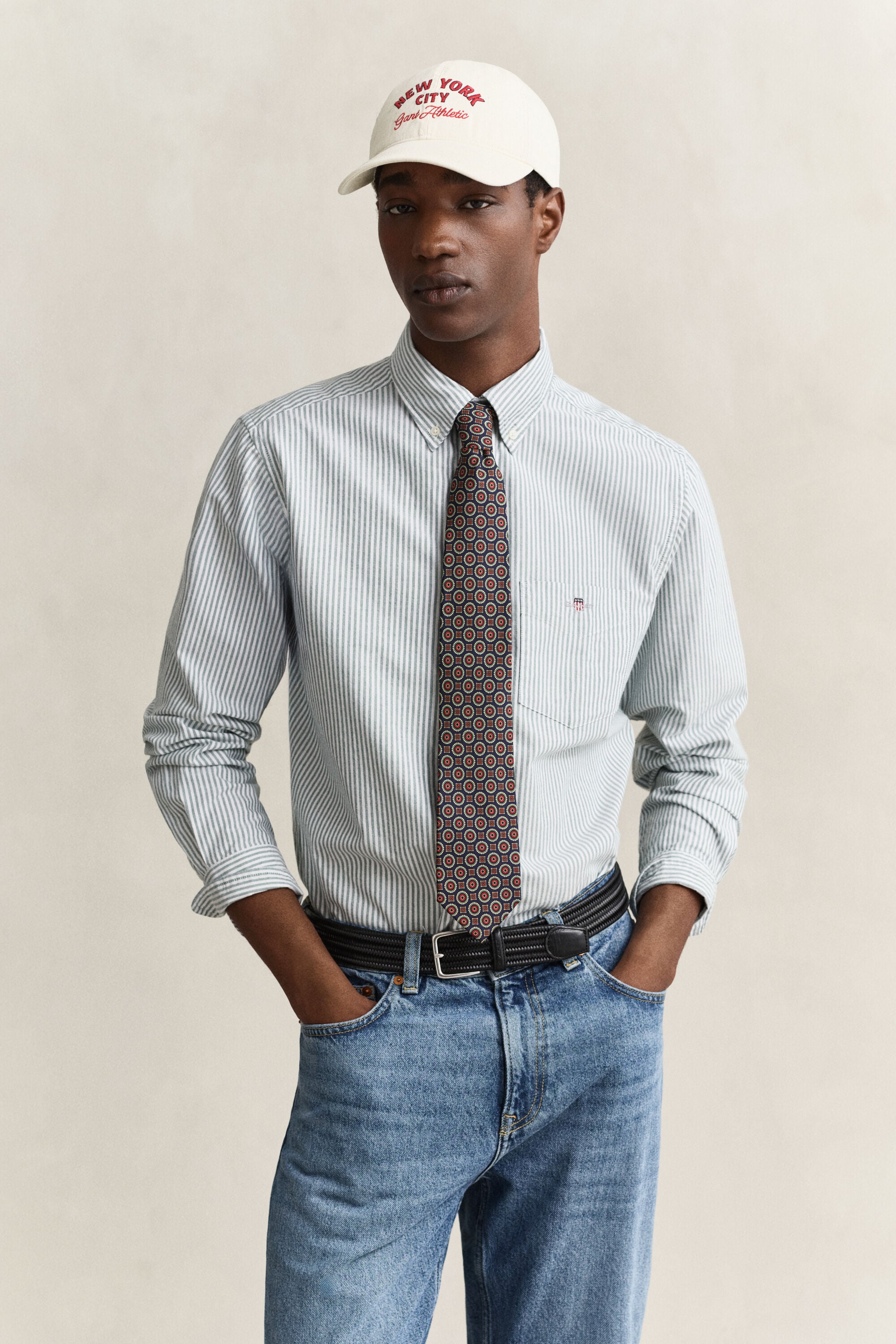 Classic Regular Oxford skjorte med striber