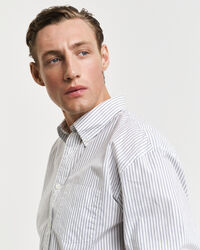 Relaxed fit Heritage Poplin skjorte med striber