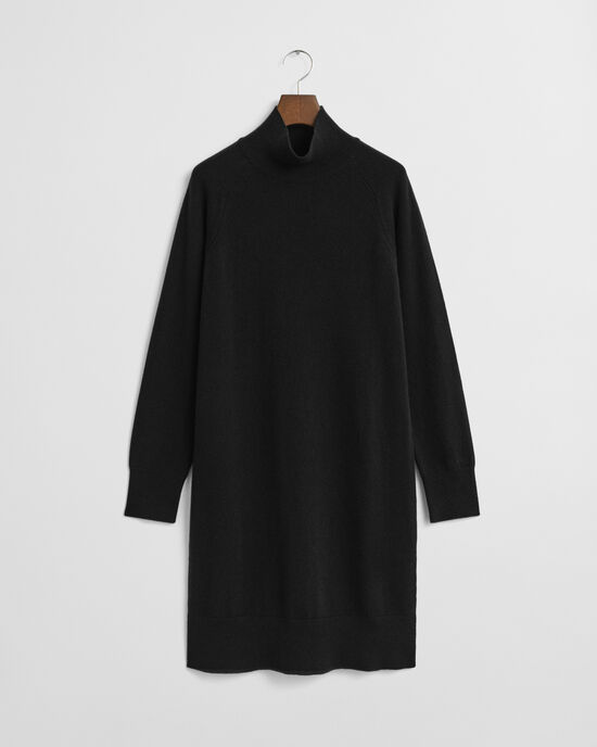 Strikket kjole af ekstra fin lammeuld