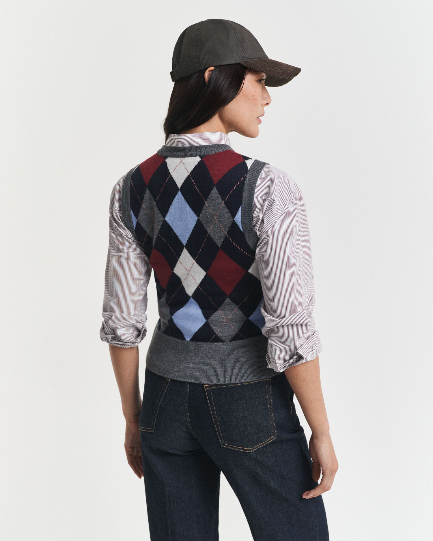 Argyle vest med crewneck