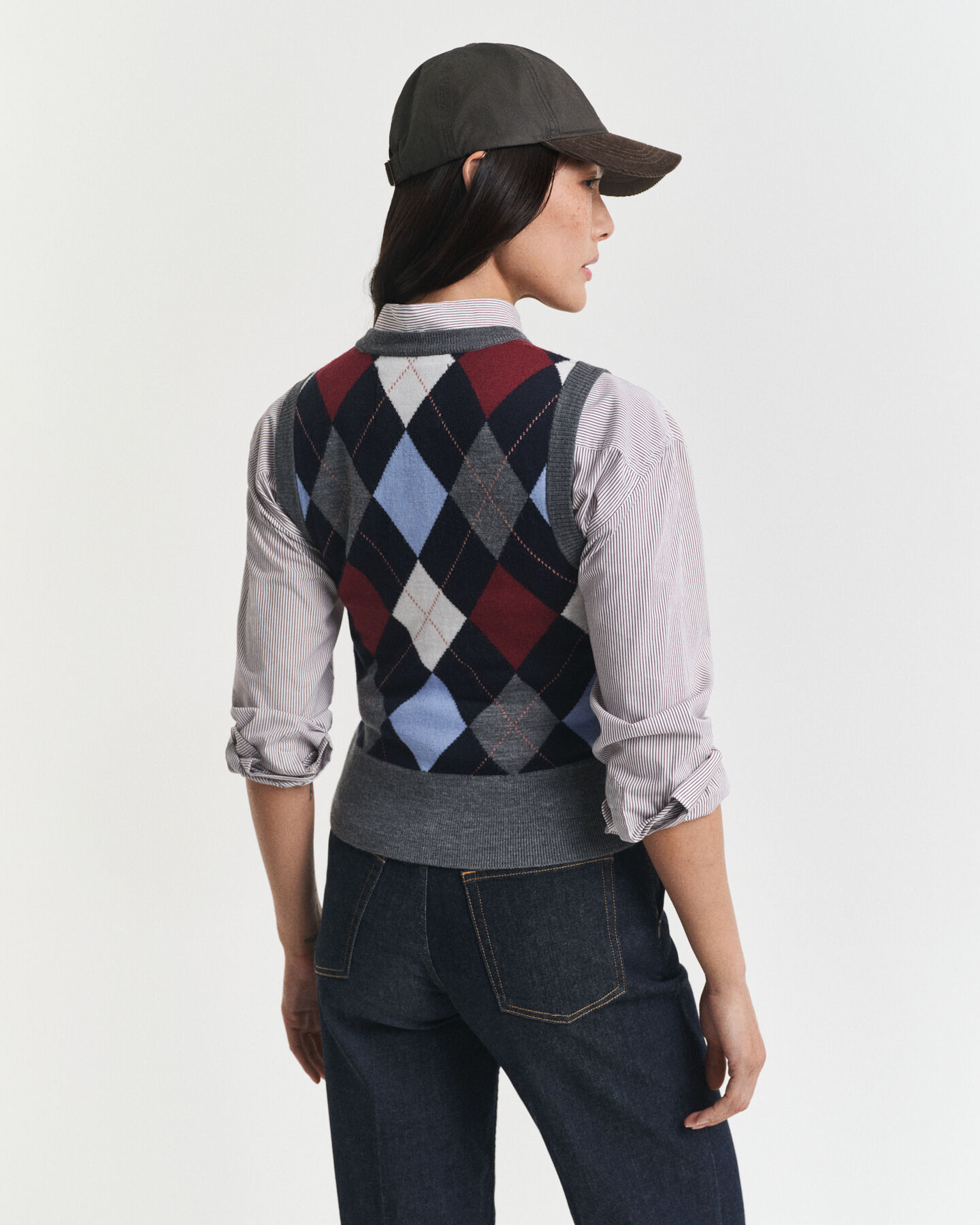 Argyle vest med crewneck
