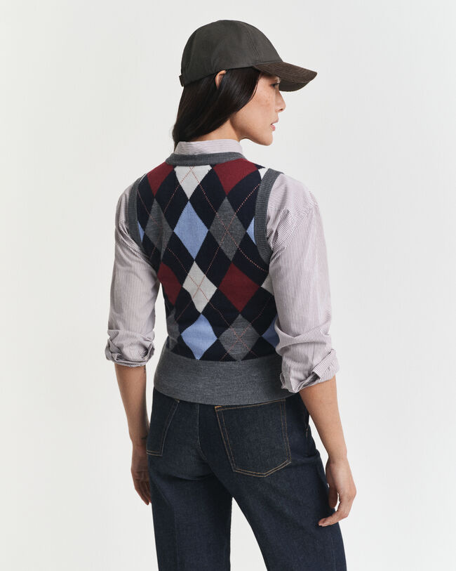 Argyle vest med crewneck