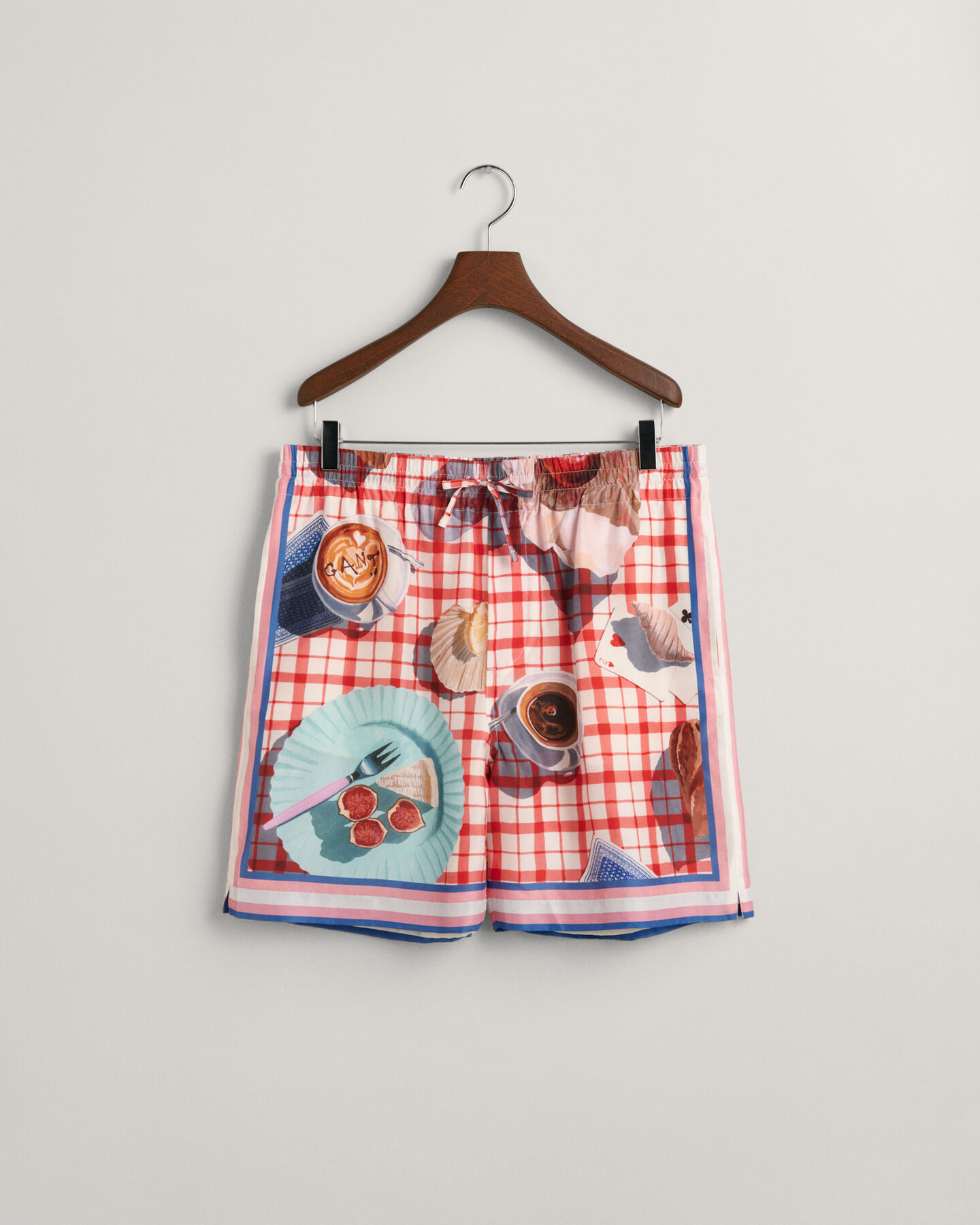 Silkeshorts med tryk