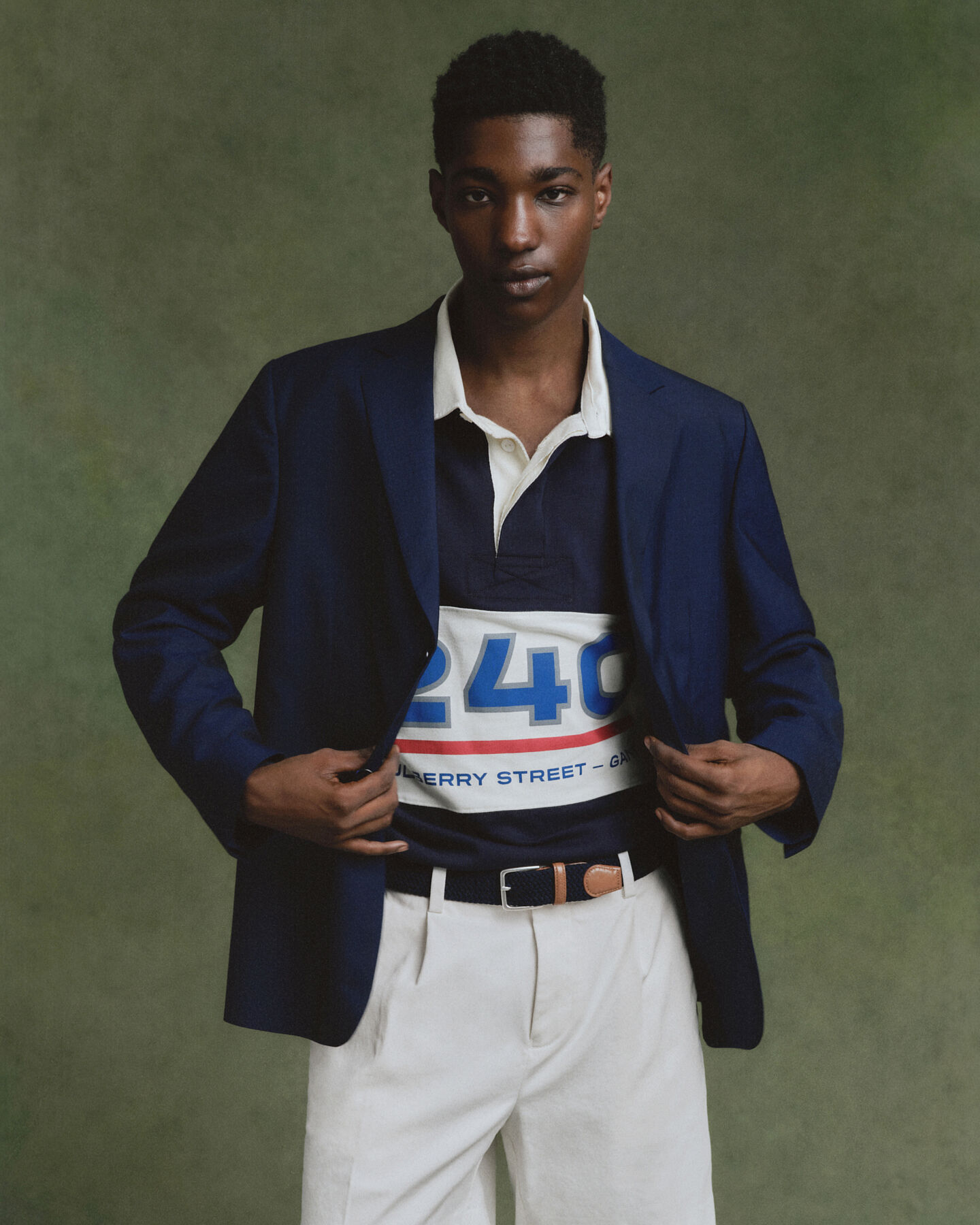 Grafisk Heavy Rugger med farveblokke