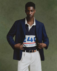 Grafisk Heavy Rugger med farveblokke