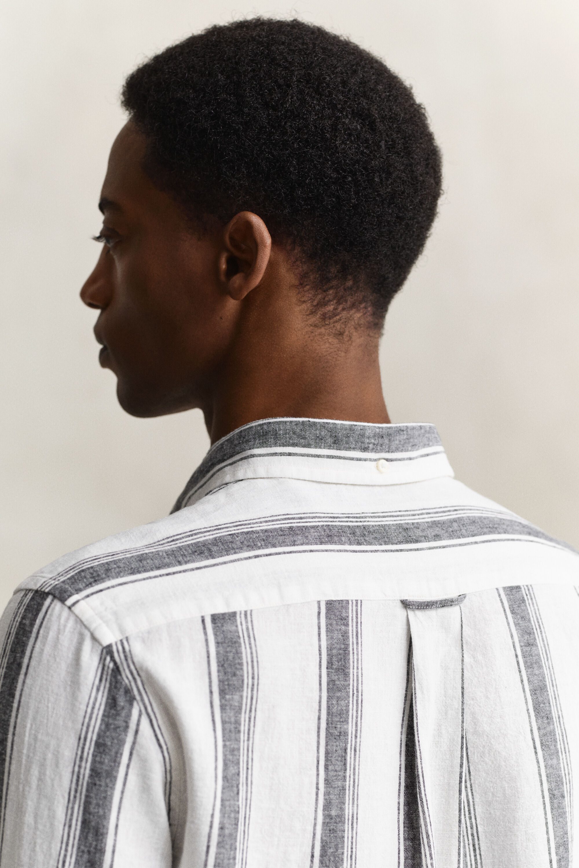 Stribet skjorte i hørblanding