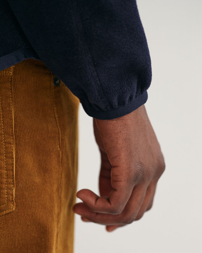 Fleece jakke med lynlås