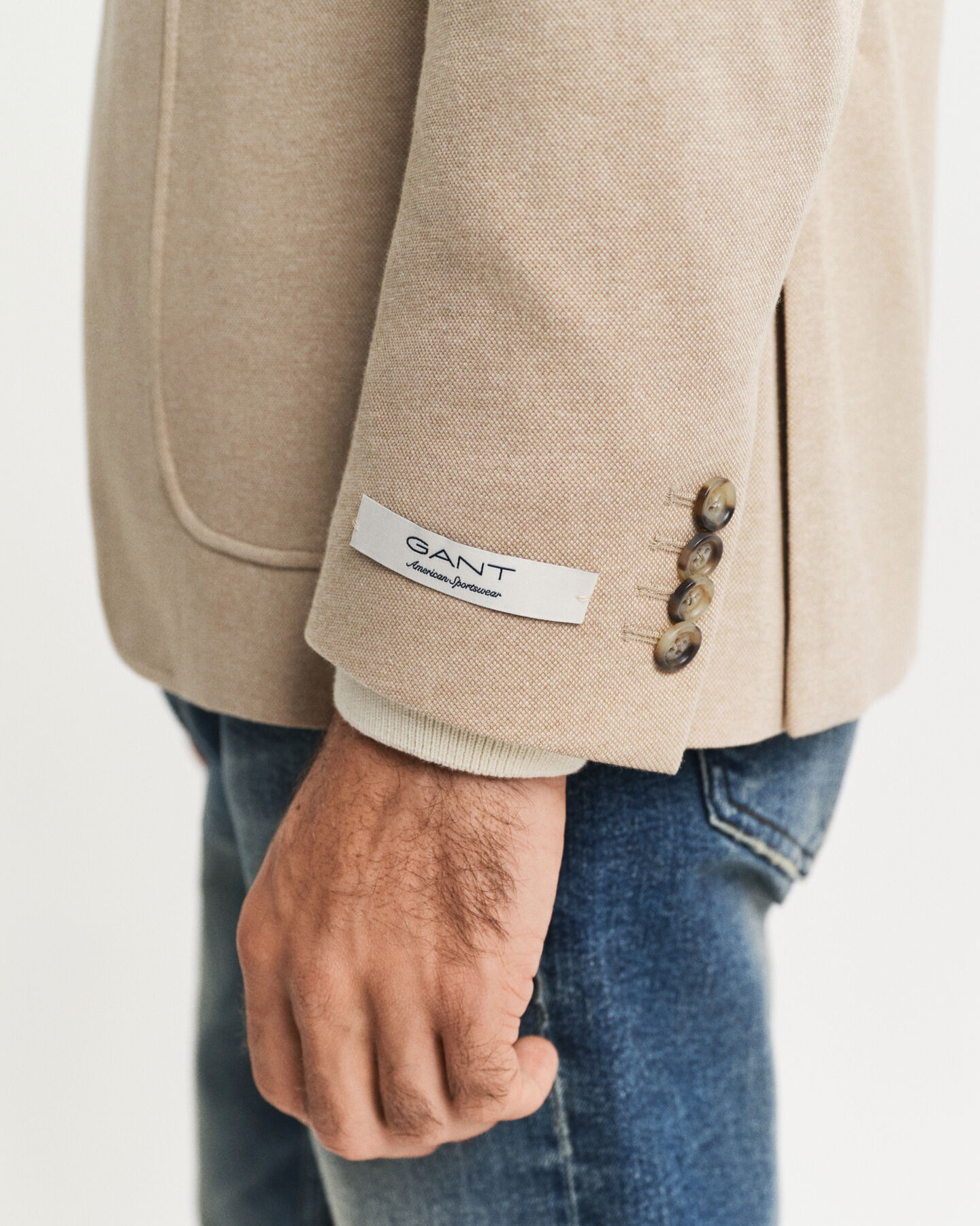 Slim fit tofarvet jersey blazer