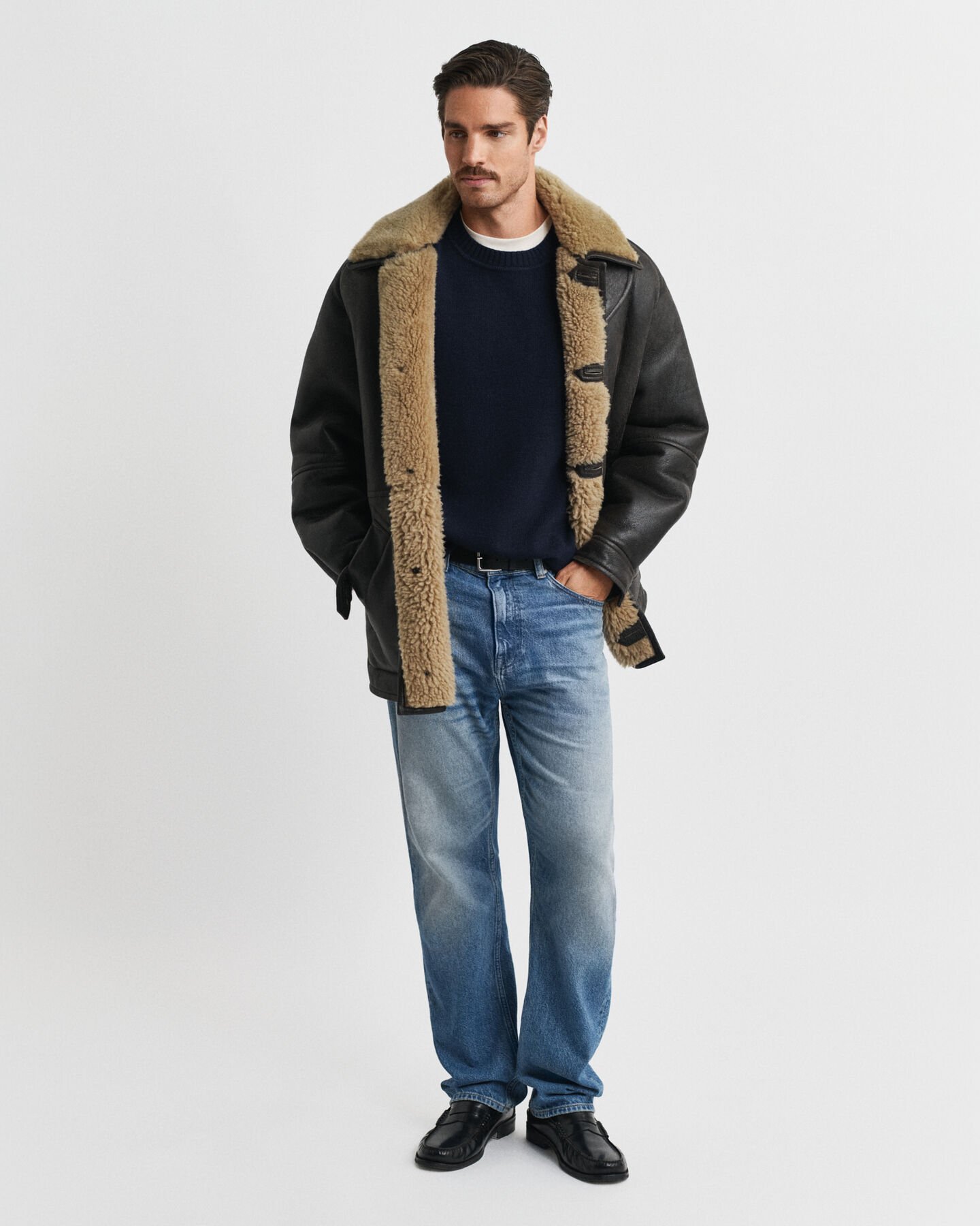 Crewneck sweater af kashmirblanding