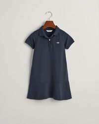 Girls piqu&eacute; fl&aelig;sekjole med korte &aelig;rmer