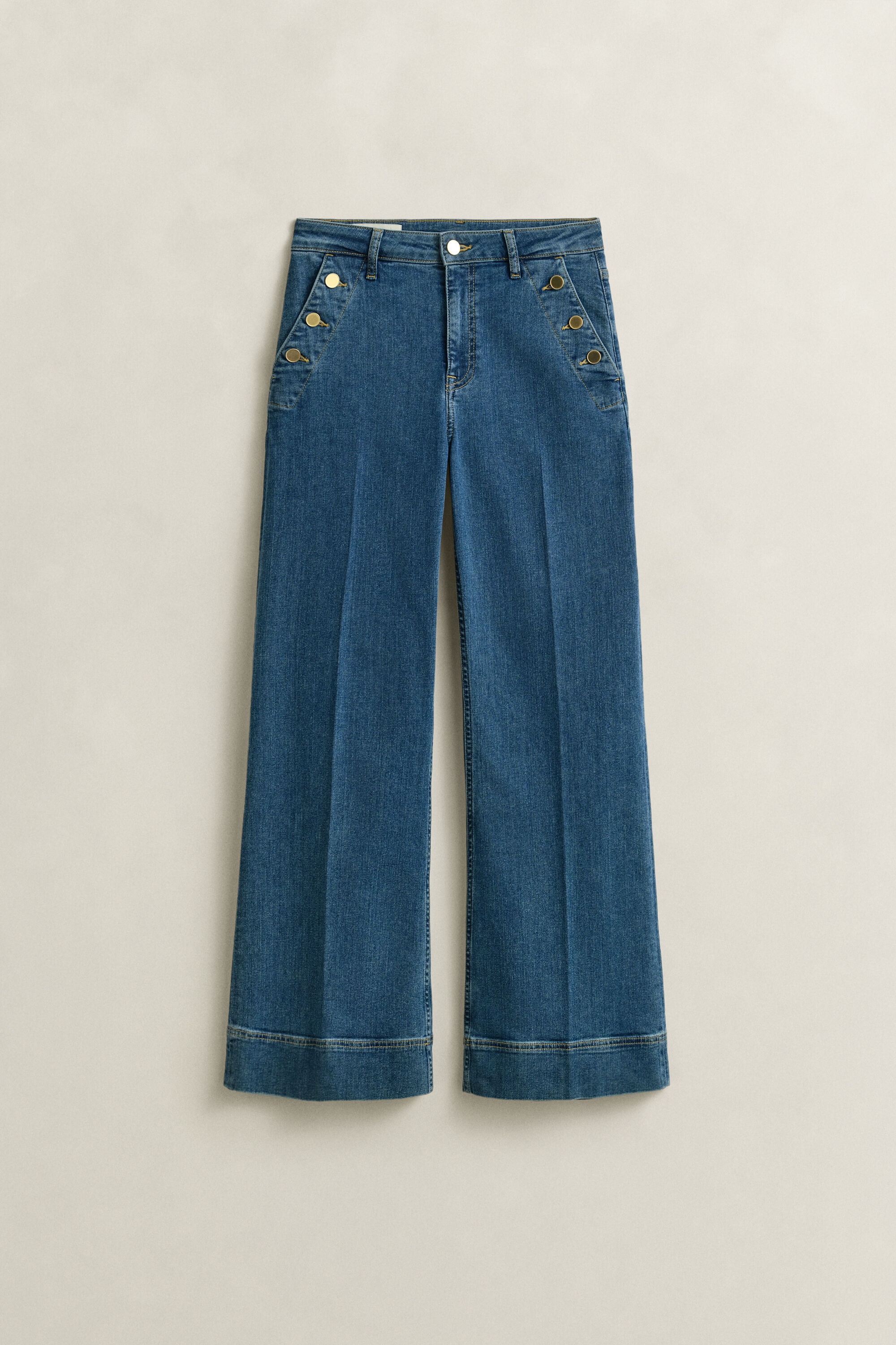 Nautiske jeans med svaj