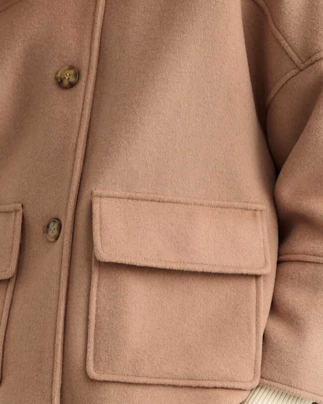 Kort jakke af uldblanding