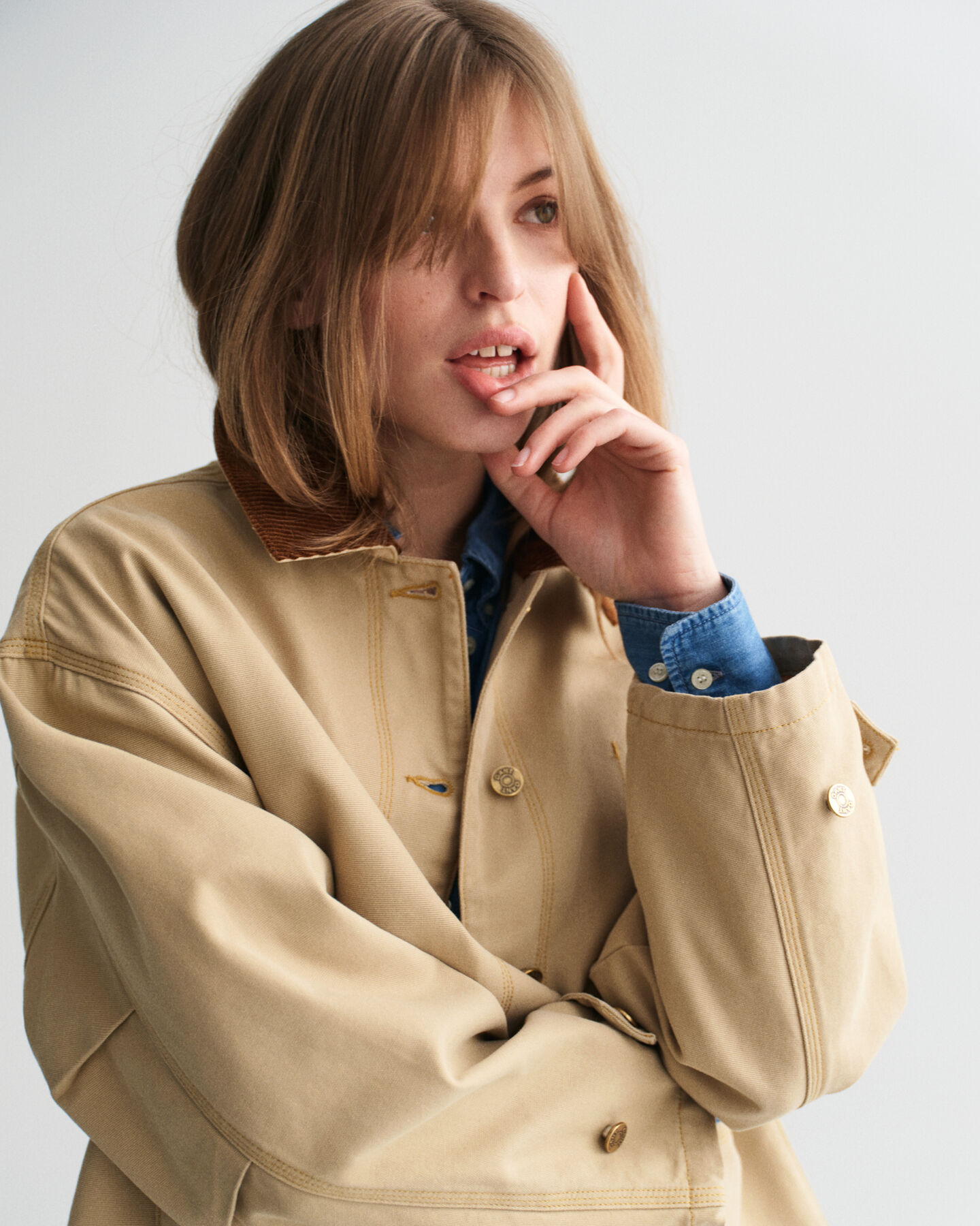 Vasket workwear-jakke