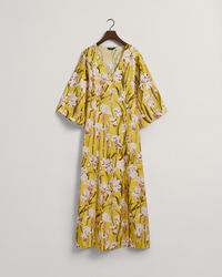 Maxi kjole med V-hals og Iris-tryk