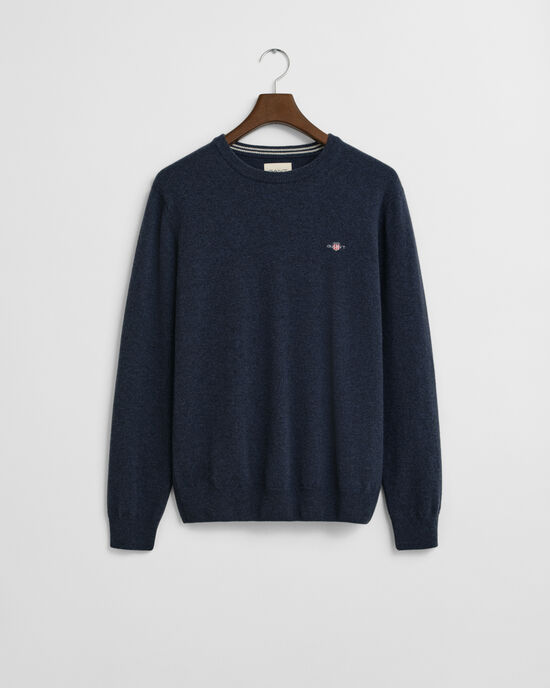 Crewneck sweater i ekstra fin lammeuld