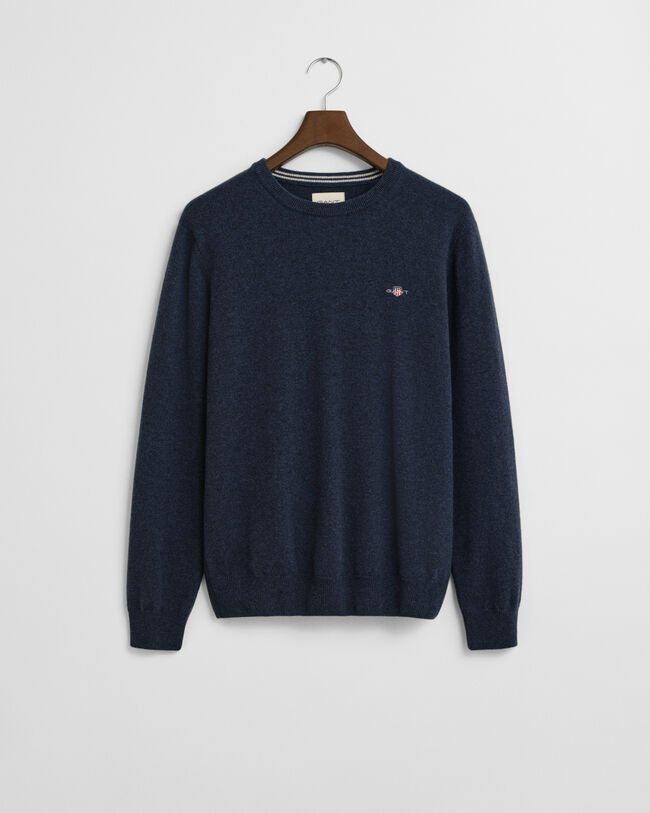 Crewneck sweater i ekstra fin lammeuld
