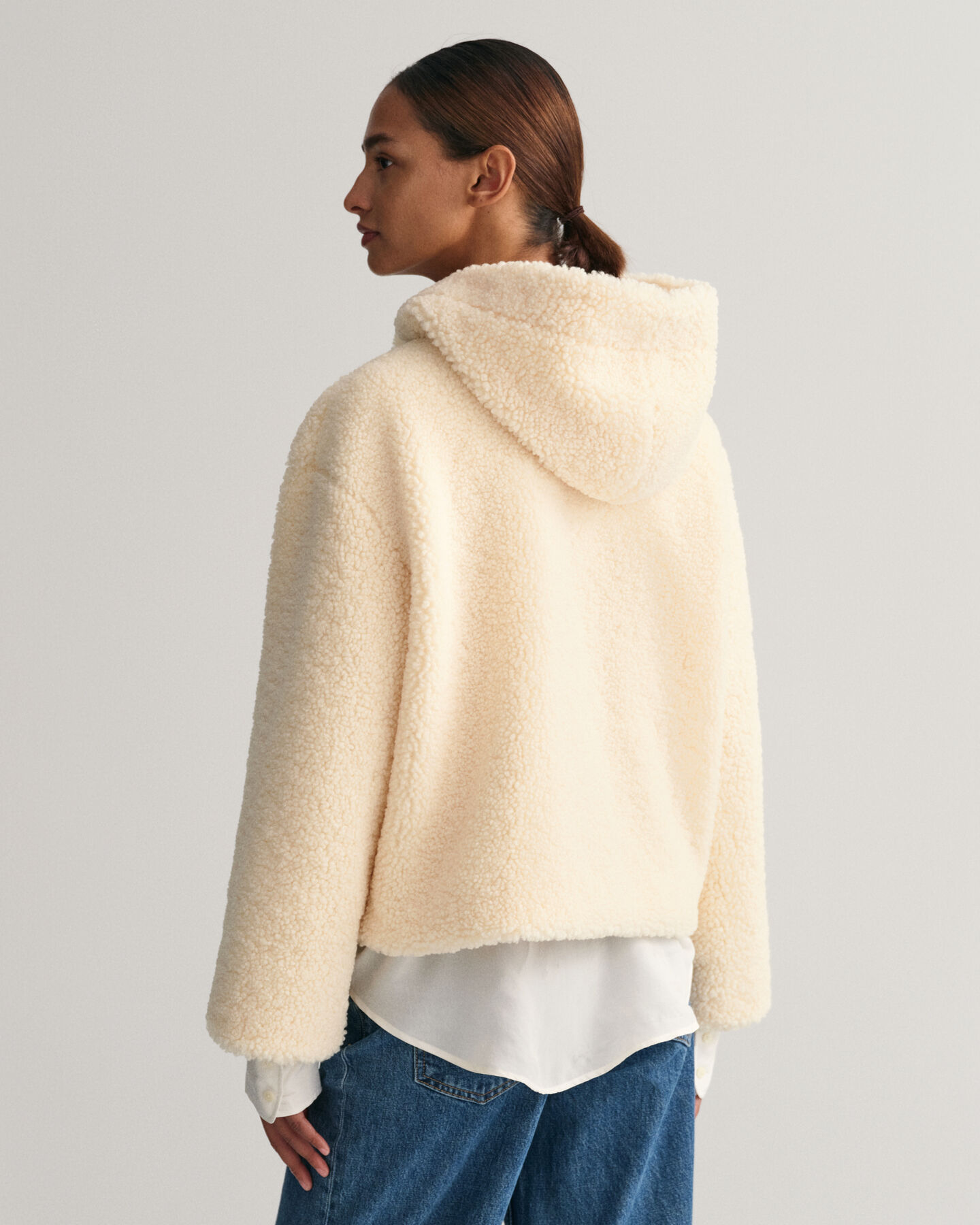 Hættetrøje af pile fleece