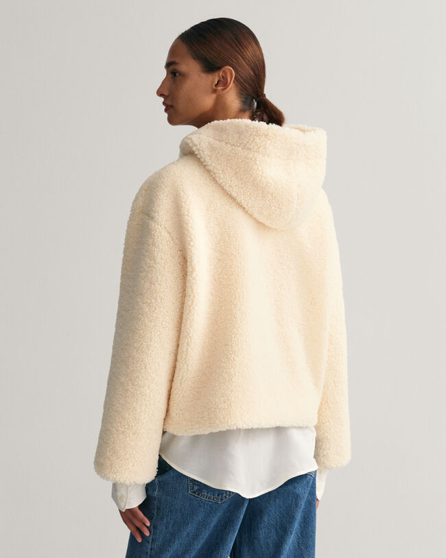 Hættetrøje af pile fleece