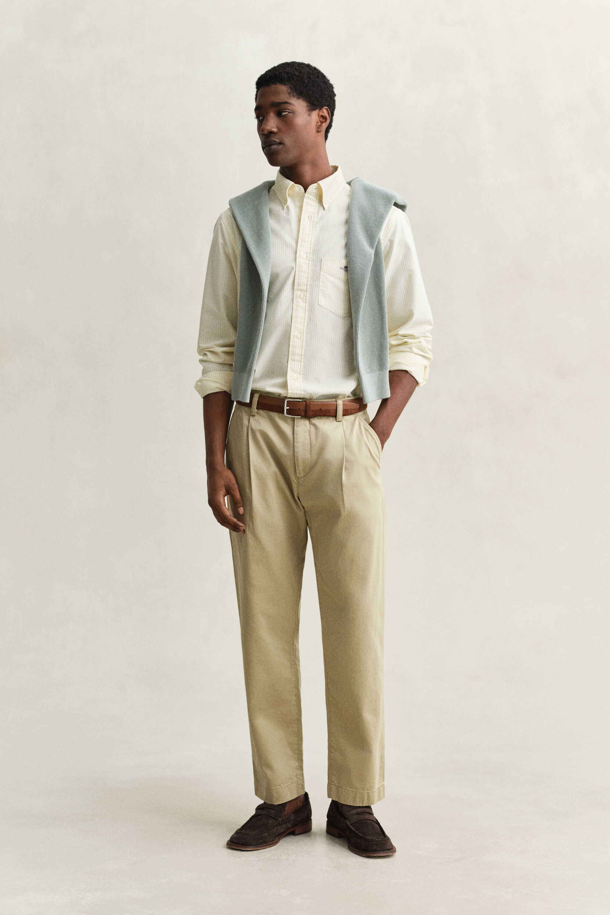 Klassisk Oxford skjorte med bankerstriber