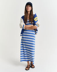 Stribet tanktop midi jerseykjole