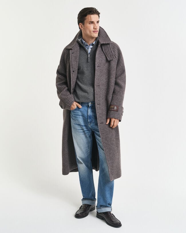 Sweater af ekstra fin lammeuld med halv lynlås