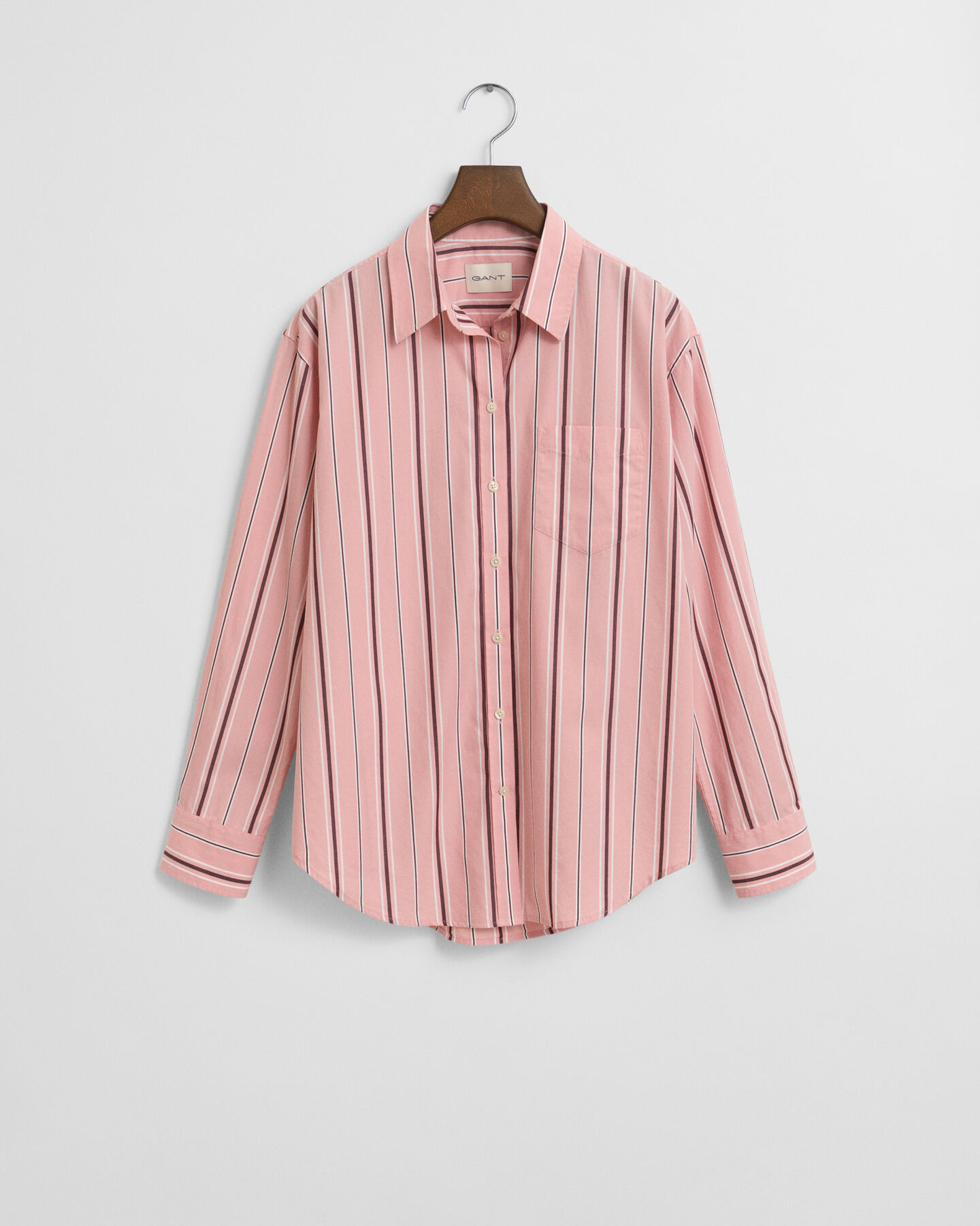 Relaxed fit klassisk stribet poplin-skjorte
