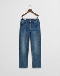 Jeans med lige ben og stræk