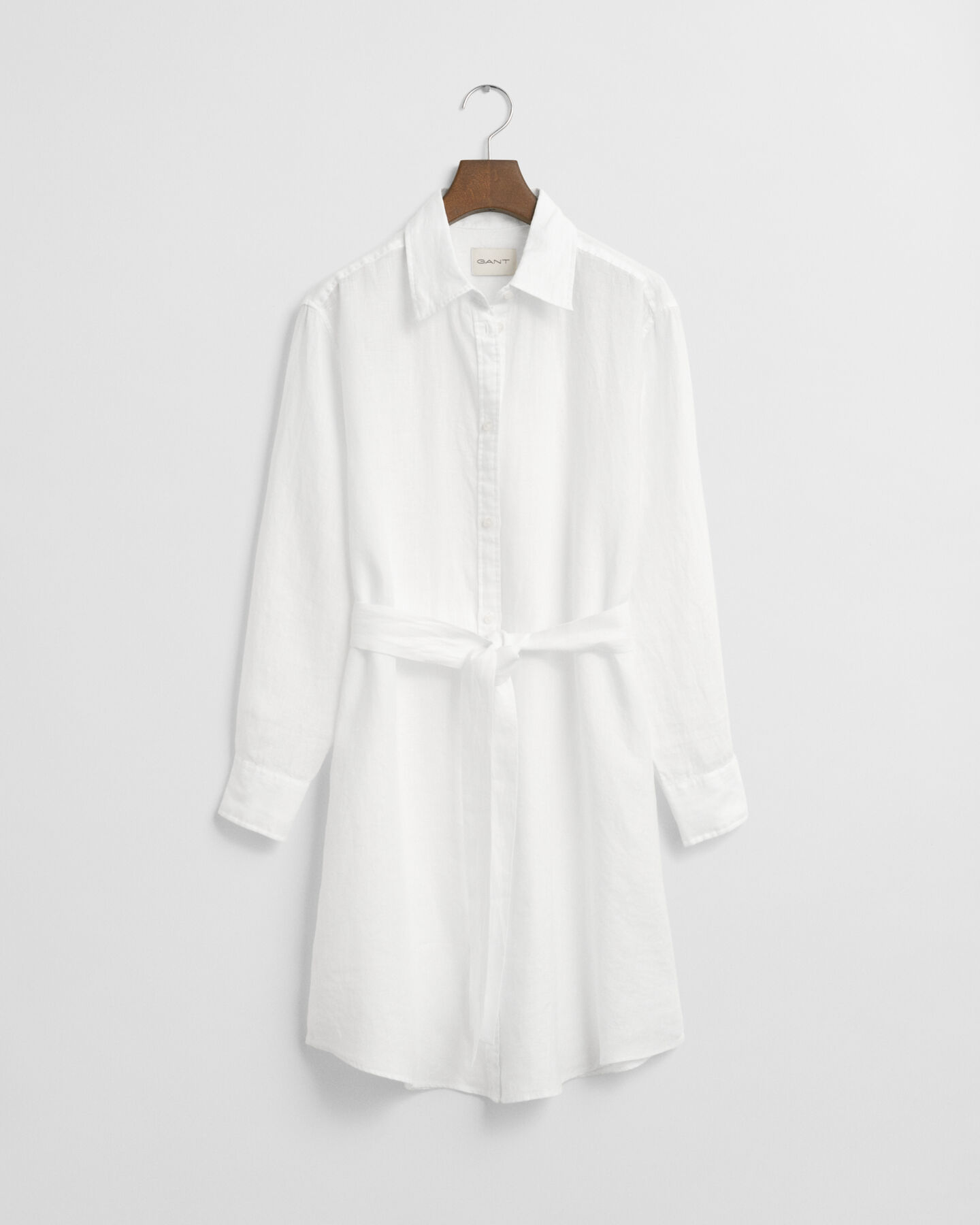 Skjortekjole af hør med bælte