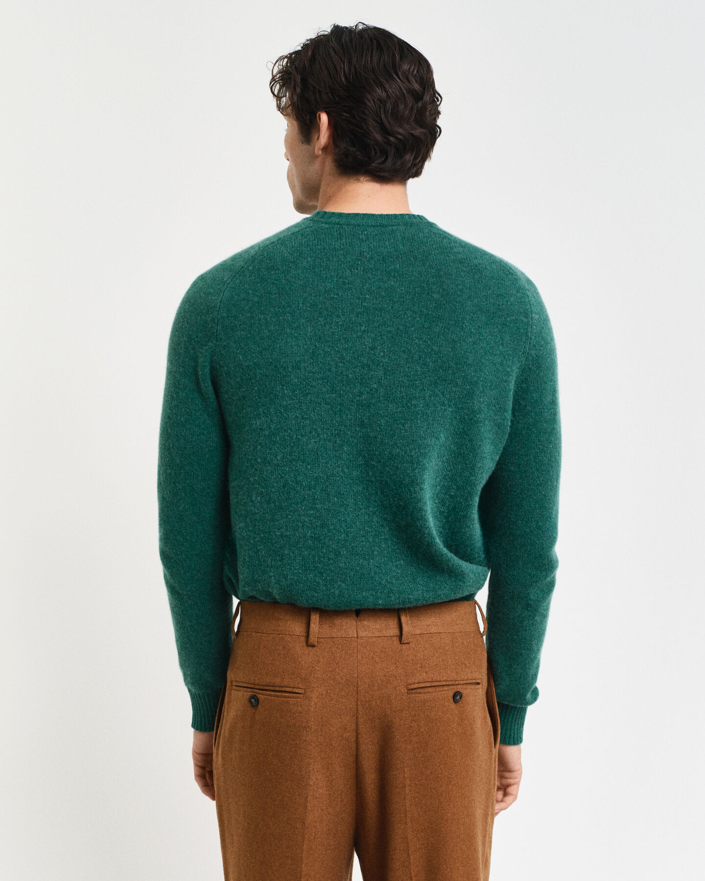 Sweater med crewneck i uldblanding