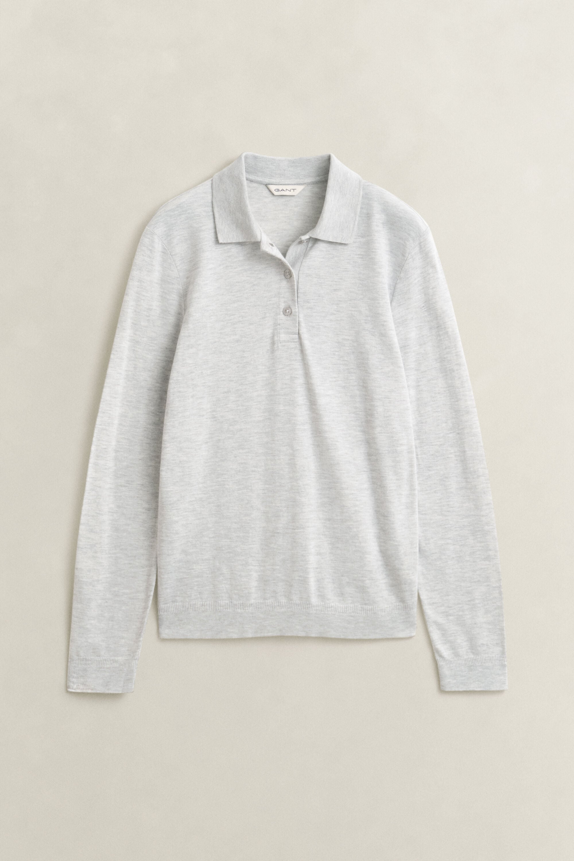 Sømløs langærmet polotop